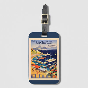 Bezoek Athene, Griekenland Bagagelabel