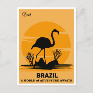  Bezoek Brazilië Flamingo Reizen Briefkaart