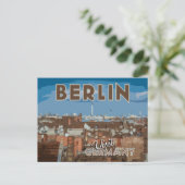 Bezoek... Briefkaart Berlijn (Staand voorkant)