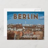 Bezoek... Briefkaart Berlijn (Voorkant / Achterkant)