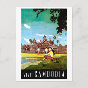 Bezoek Cambodja Briefkaart