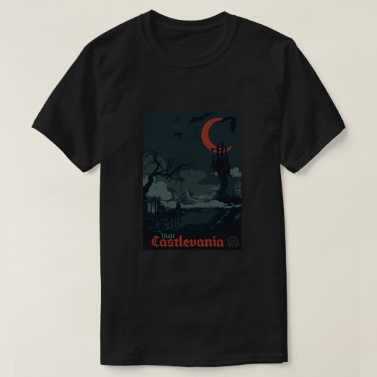 Bezoek Castlevania Poster T-shirt (Design voorkant)