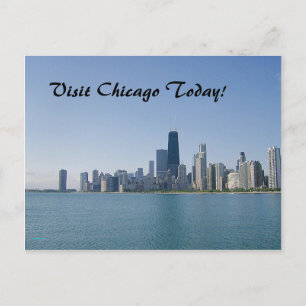 Bezoek Chicago Vandaag Briefkaart