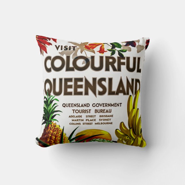 Bezoek Colorful Queensland Kussen (Voorkant)