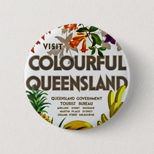 Bezoek Colorful Queensland Ronde Button 5,7 Cm