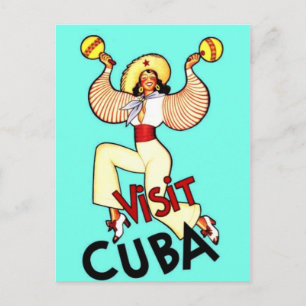 Bezoek Cuba  Cubaans-Amerikaanse reizen Briefkaart