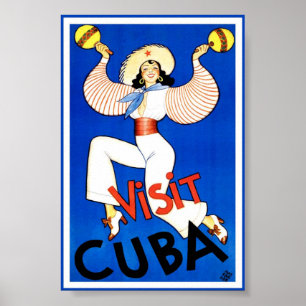  bezoek Cuba Klassiek Poster Kunst
