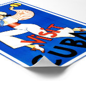  bezoek Cuba Klassiek Poster Kunst reizen (Hoek)