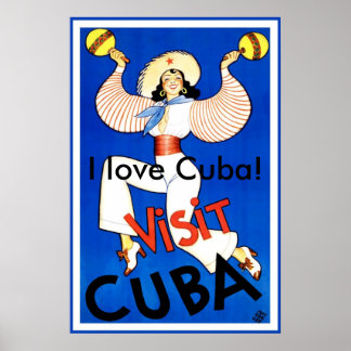 Bezoek Cuba! Poster
