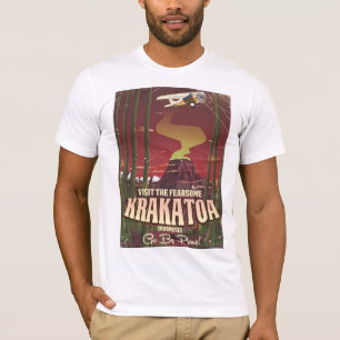 Bezoek de angstaanjagende Krakatau Reisposter T-shirt