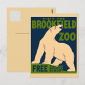 Bezoek de Brookfield Zoo Briefkaart (Voorkant / Achterkant)