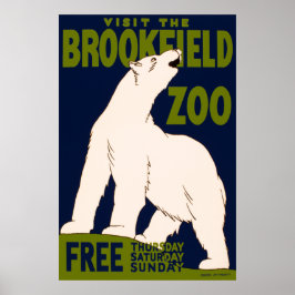 Bezoek de Brookfield Zoo Poster