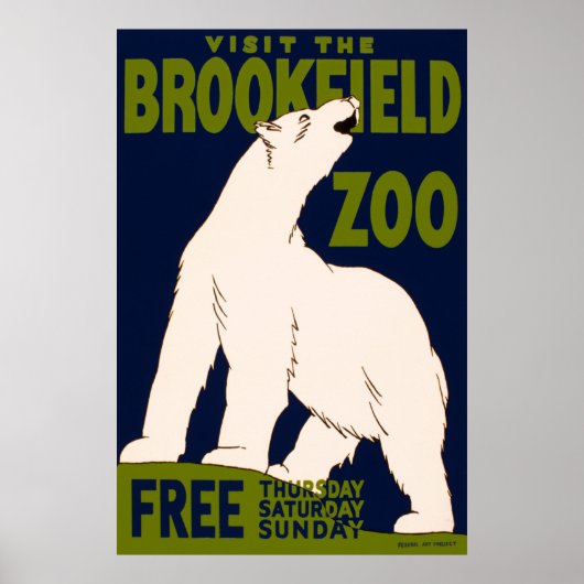 Bezoek de Brookfield Zoo Poster (Voorkant)