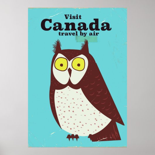 Bezoek de Canada Uil poster (Voorkant)