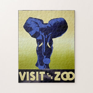 Bezoek de dierentuin - Olifant -  WPA Poster Legpuzzel