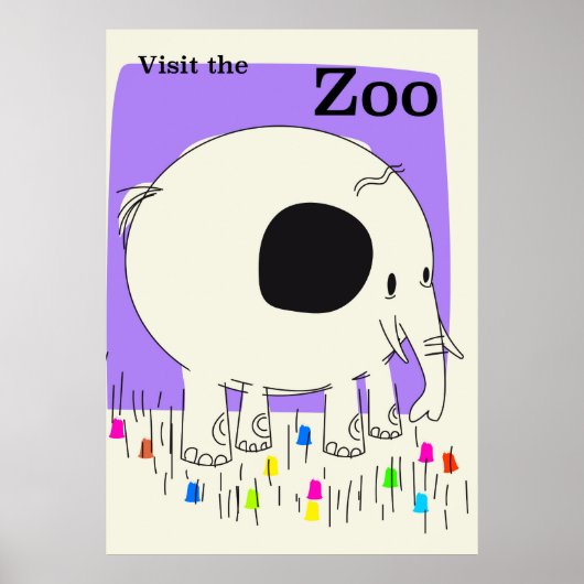 Bezoek de dierentuin poster (Voorkant)