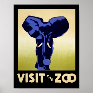 Bezoek de dierentuin poster