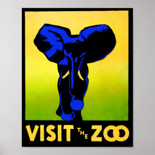 Bezoek de dierentuin! poster