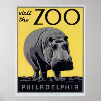 Bezoek de dierentuin -  Poster van de dierentuin