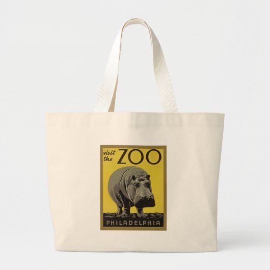 Bezoek de dierentuin van Philadelphia Grote Tote Bag (Voorkant)