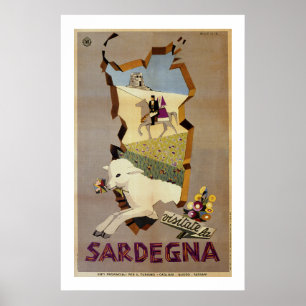Bezoek de  Italiaanse reis Sardinië Poster