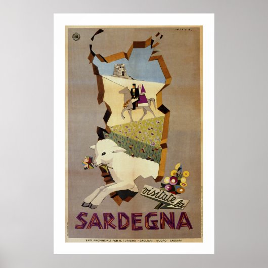 Bezoek de  Italiaanse reis Sardinië Poster (Voorkant)