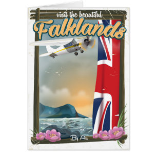 Bezoek de mooie Falklands-reisposter