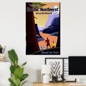 Bezoek de Pacific Northwest Poster (Thuiskantoor)