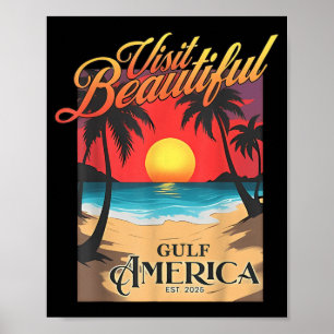 Bezoek de prachtige Golf van Amerika Grappig Trump Poster