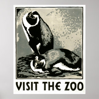 Bezoek de Zoo - het Poster van WPA -