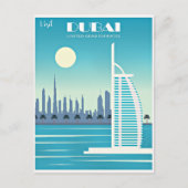 Bezoek Dubai reisposter Briefkaart (Voorkant)
