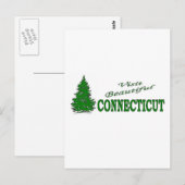 Bezoek een prachtige Connecticut Briefkaart (Voorkant / Achterkant)