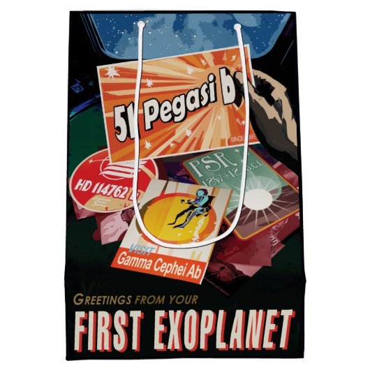 Bezoek eerste exoplaneet gevonden buiten zonnestel medium cadeauzakje (Achterkant)