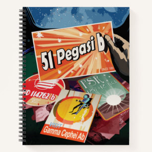 Bezoek eerste exoplaneet gevonden buiten zonnestel notitieboek