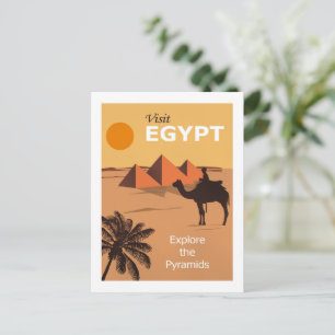 Bezoek Egypte-reisposter Briefkaart