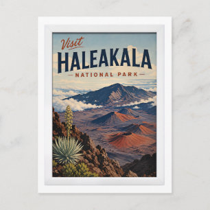 Bezoek Haleakala National Park Reis Vintage Briefkaart