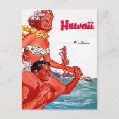 Bezoek Hawaii - Surfen - Vintage-reizen Briefkaart (Voorkant)