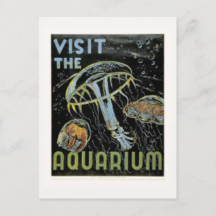 Bezoek het Aquarium - WPA Poster Jellies, Kwallen Briefkaart