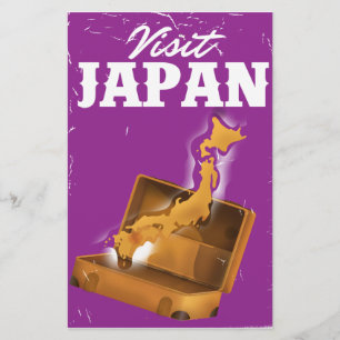 Bezoek het Japanse vintage-poster Briefpapier