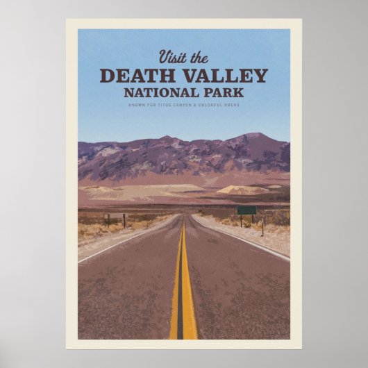 Bezoek het National Park Death Valley Poster (Voorkant)