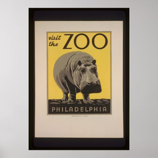 Bezoek het Poster van de dierentuin van Philadelph (Voorkant)
