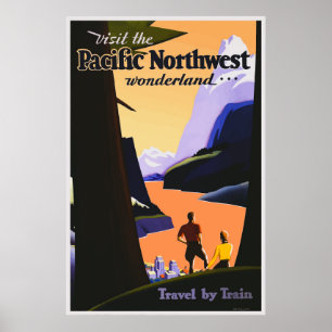 Bezoek het Poster van de Pacific Northwest Wonderl