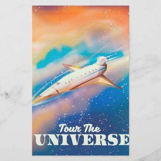 Bezoek het ruimteschip Universe Briefpapier (Voorkant)