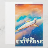 Bezoek het ruimteschip Universe Briefpapier (Voorkant / Achterkant)