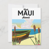 Bezoek het toeristische poster van Maui Hawaii (Voorkant)
