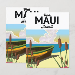 Bezoek het toeristische poster van Maui Hawaii