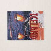 Bezoek IJsland poster van vintage Legpuzzel (Horizontaal)