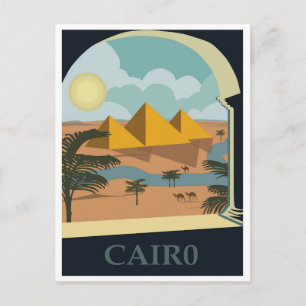Bezoek in Caïro - Egypte - reizen met Vintage Briefkaart