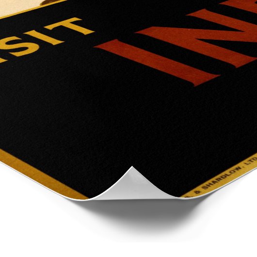 Bezoek India 1929 Reis Poster (Hoek)