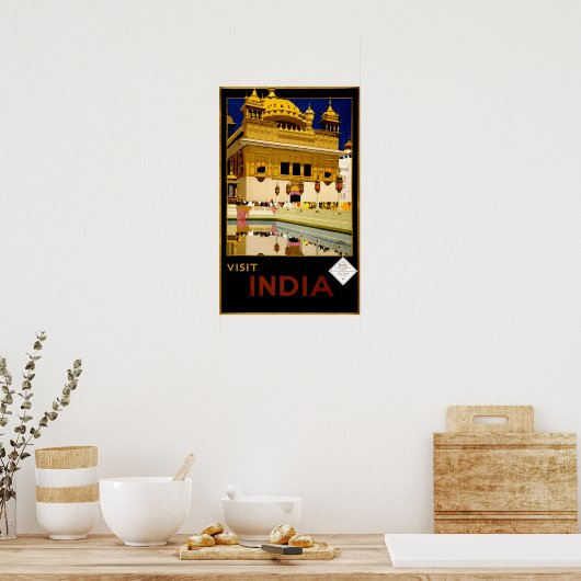 Bezoek India 1929 Reis Poster (Keuken)